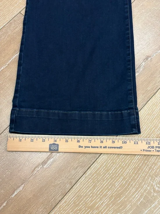 NYDJ Teresa Wide Leg Jeans 14 Dark Wash Trouser Style High Rise Minimalist - Picture 8 of 10